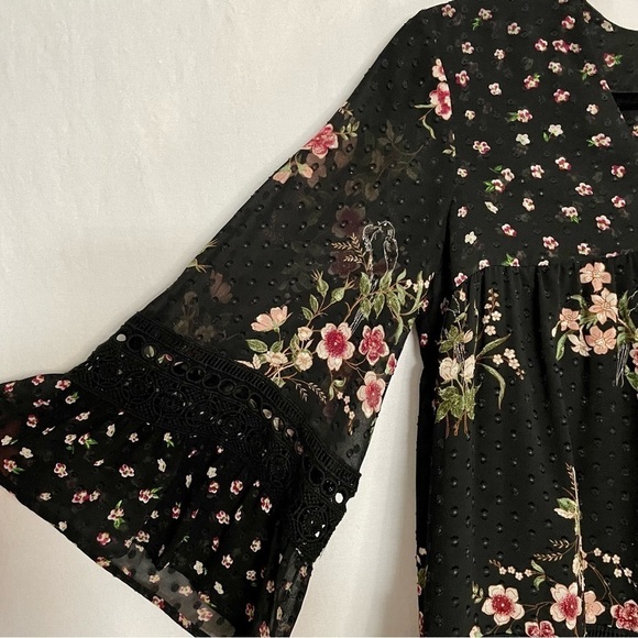 Anthropologie Maeve Steffy Boho Bell Sleeve Blouse Top - Picture 9 of 14